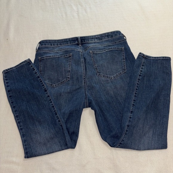 NYDJ for Chico's Lift Tuck Skinny Stretch High Rise Blue Denim Jeans Ankle‎ Sz12 - Picture 3 of 7